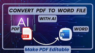 quotHow to Convert PDF to Word  How to Make PDF Editable  Easy StepbyStep Guidequot [upl. by Aimej]