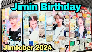 BTS JIMIN Birthday Ads outside his apartment 💜 JIMTOBER 2024 [upl. by Nrol428]