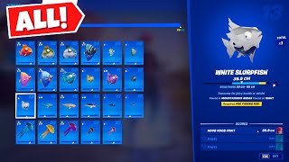 All 40 Fish Locations How to Catch Every Fish in Fortnite Chapter 2 Season 5  Fish Collection [upl. by Ecadnarb]