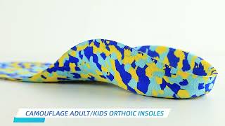 Camouflage AdultKids Orthotic Insoles Mitigates Plantar Fasciitis [upl. by Altheta710]