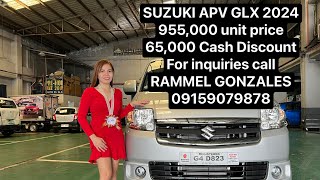 Bagong SUZUKI APV GLX DUAL AIRCON 2024 MODEL BURGUNDY RED COLOR WITH NEW CASH DISCOUNT [upl. by Tessi34]