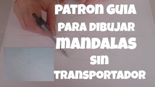 Patron guia para dibujar mandalas sin transportadorPattern guide to draw mandala without protractor [upl. by Yenal694]