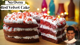 NO OVEN Red Velvet Cake Recipe In Tamil  How to Make RedVelvet  CDK 364  Chef Deenas Kitchen [upl. by Emiaj]