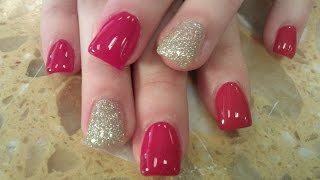 HOW TO GEL POLISH ON ACRYLIC NAILS Part 2 [upl. by Weitzman]