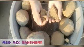 ASMR Mud mix Sandment 💦crumbling damp dirt anxietyrelief sandmud viral MadihaCrumblingAsmr [upl. by Biagi341]