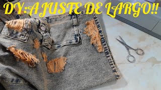 DYAjustando de largo del pantalón sin perder dobladillo original 👖👌💖tutorialdecorte dobladillo [upl. by Arelus178]