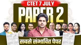 CTET JULY 2024 PAPER 2 by Sachin Academy live 9am [upl. by Yrrat527]