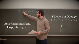 Fläche mit Doppelintegral berechnen  Flächenintegral einer Menge [upl. by Novahc456]