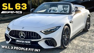 2023 MERCEDES AMG SL 63 WILL 3 People FIT IN FULL InDepth Review Exterior Interior V8 Sound [upl. by Yelahs]