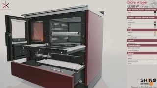 SHOWin3D  Kitchen Kamin by EDILKAMIN Spa  Configuratore di quotCucina a legnaquot [upl. by Enyamrahc]