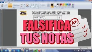 COMO FALSIFICAR TUS NOTAS FÁCILMENTE [upl. by Aihsotan553]