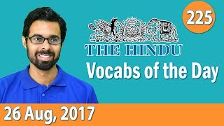 ✅ Daily The Hindu Vocabulary 26 Aug 2017  Learn 10 New Words with Tricks  Day225 [upl. by Israeli]