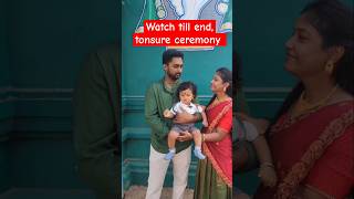 Tonsure ceremony Baby First Hair removalshortssukanyatejasbabylovetrending [upl. by O'Reilly]