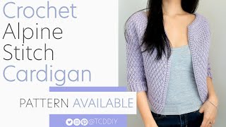 How to Crochet An Alpine Cardigan  Pattern amp Tutorial DIY [upl. by Robins]