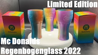 NEU – Das Regenbogenglas Mc Donalds Limited Edition Glass Limitierte Edition Coca Cola Gläser 2022 [upl. by Felise]