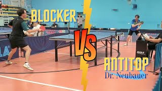 BLOCKER vs AGGRESSIVE ANTITOPPER  Intense Table Tennis Match 🥵 [upl. by Desirae]