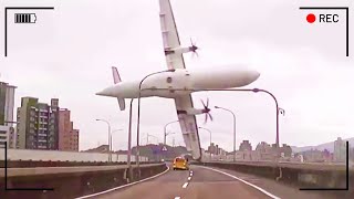 Most Terrifying Plane Crashes Caught On Camera [upl. by Kurys]