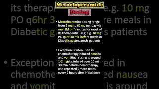 Metoclopramide dosing [upl. by Ojaras]