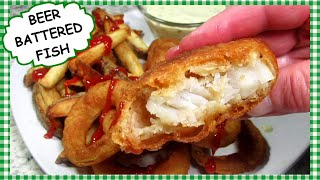 CRISPY BEER BATTERED FISH  THE BEST FRIED FISH RECIPE  FISH AND CHIPS [upl. by Euqinamod]