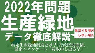 生産緑地・2022年問題の深刻度【住宅購入検討者は必見です】 [upl. by Noraa]