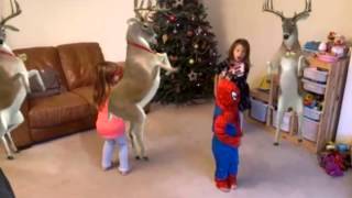 Dancing Christmas Reindeer with Kids [upl. by Manoop]