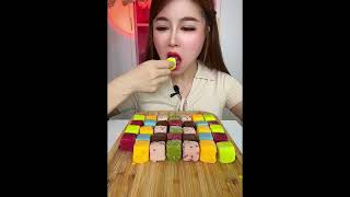 Asmr eating ice cream flavor milk avocado mango chocolate Crispy delicious short video [upl. by Gregor]