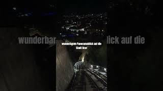 Nachtfahrt mit Grazer Schlossbergbahn  herrliches Graz Panorama mit Lichter der Stadt [upl. by Oneg]