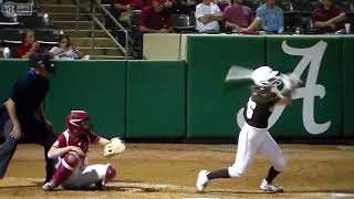 Western Michigan softballs Haley Boxwell hits home run vs Alabama [upl. by Misab]