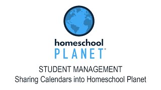 Sharing Calendars into Homeschool Planet [upl. by Victorine291]