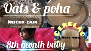 oats and poha cerelac for 8th month baby viralbabyclips foodrecipes babyfoodrecipies [upl. by Htebizile518]