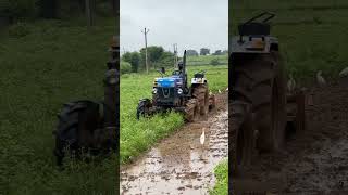 Powertrac Tracter 4WD Stuck in Mud shorts tractor [upl. by Gass572]