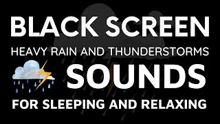 Thunderstorm sounds for sleeping BLACK SCREEN│50 Hours by Rain To Relax [upl. by Annekahs]