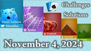 Microsoft Solitaire Collection November 4 2024 [upl. by Cormack771]