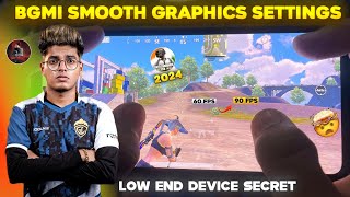 BGMI SMOOTH GRAPHICS SETTINGS ⁉️  HOW TO FIX LAG IN BGMI  BGMI LAG FIX TIPS AND TRICKS 2024 🔥 [upl. by Euqinahs]