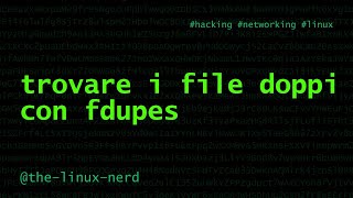 GNULinux trovare i file doppi con fdupes [upl. by Htaeh]