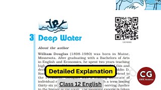 Deep Water Class 12 Detailed Explanation in Hindi [upl. by Franchot8]