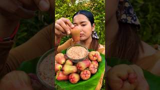 Wax apple mukbang siscookingtv asainfood fruit [upl. by Drarehs]