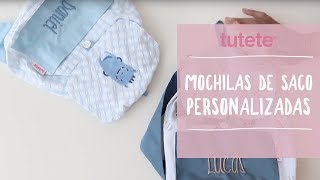 Mochilas de Saco Personalizadas  Vuelta al Cole Tutete [upl. by Arhat]