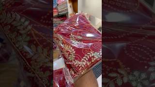 🔥Latest Jaipuri Bandhani Saree Design With Handwork saree ytshorts shorts [upl. by Giaimo964]