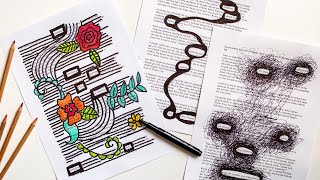 How to Make Blackout Poetry  Art and Literacy Activity  Zart Art [upl. by Burkhard852]