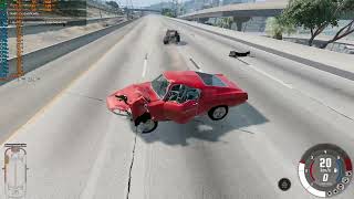 BEAMNG DRIVE MUSTANG FASTBACK 68 HIGHWAY DESTRUCTION GAMEPLAY R7 5700G 32GB [upl. by Rochelle]