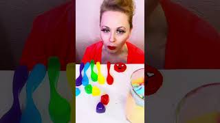 ASMR RAINBOW DESSERTS asmrdessert asmrdessertmukbang asmrdesserts rainbowfood crunchyasmr [upl. by Afatsuom]