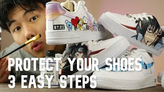 CUSTOM SHOES 2020  PROTECT Custom Sneakers with 3 EASY STEPS [upl. by Azaria736]