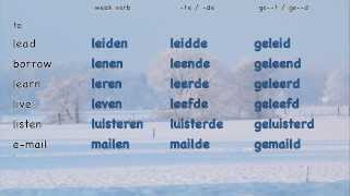 Dutch verbs 16 a List of weak verbs AP  150 weak verbs  Lijst van zwakke werkwoorden [upl. by Brindle]