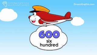 Learn Big Numbers 100 200 300 up to 1000 Little Flyers [upl. by Shelagh99]