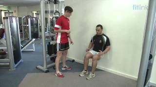 Fitness Test  Wall Sit Test [upl. by Tom]