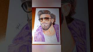 colored pencil sketch ranveer singh shorts art artshorts reels artist artvideo sketch [upl. by Hogarth]