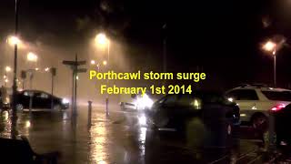 Porthcawl storm surge February 1st 2014 [upl. by Welles366]