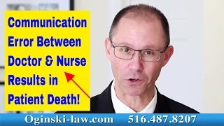 Miscommunication Between Doctor amp Nurse Caused Patient Death in Hospital in New York City [upl. by Anyale]