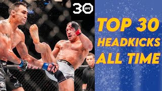 TOP UFC30 Headkick Knockouts Throughout History [upl. by Meredith]